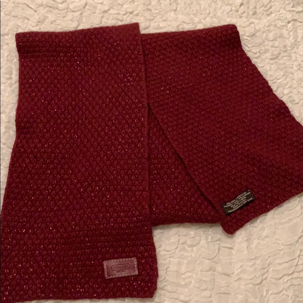 Coach scarf - burgundy red